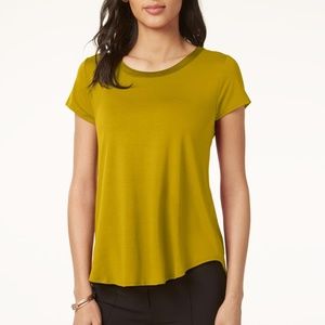 Alfani Women's Satin Trim Gold Sun Shirt